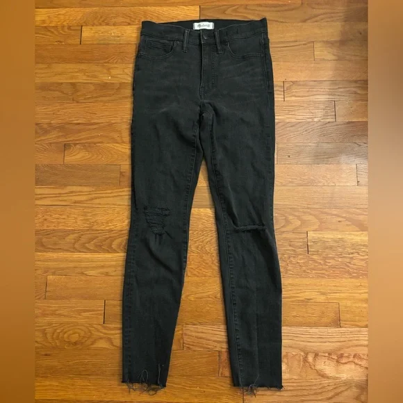 Madewell 9” High Rise Skinny Jeans in Black Sea - Picture 6 of 9